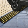 Recycled Rubber Curb Ramps for Driveway, 2.4"H Heavy Duty Car Ramps with 1-Channel Cord Cover for Wheelchair, Scooter, Garage, – 8 Expansion Bolts - 3 of 4