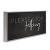 Stupell Industries Sassy Please Stop Talking Framed Giclee Art, Gray, 30" x 13" - 2 of 4