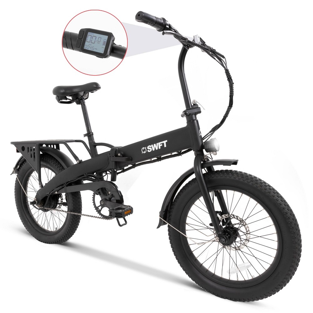 Photos - Other for Motorcycles Max Speed SWFT Adult FX 20" Step Through Electric Folding Bike - Black 