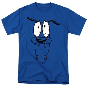 Courage The Cowardly Dog Scared Adult T-Shirt - 1 of 4