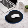 Insten Mouse Pad with Wrist Support Rest, Stitched Edge Mat, Ergonomic Support, Pain Relief Memory Foam, Arc, Black, 10.5 x 9 inches - image 2 of 4