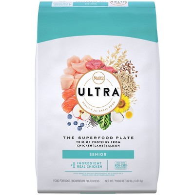 Nutro Ultra Superfood Plate Chicken, Lamb & Salmon Senior Dry Dog Food - 30lb