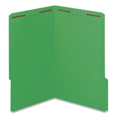 Pendaflex Colored Top Tab Fastener Folders, 2 Fasteners, Legal Size, Green Exterior, 50/Box