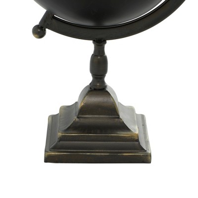 Sleek Industrial Black Iron 20" Decorative Globe
