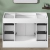 Bath Vanity Cabinet without Top 48 in. W x 21.5 in. D x 33.5 in. H Bathroom Vanity in White with Brushed Nickel Handle - 2 of 4
