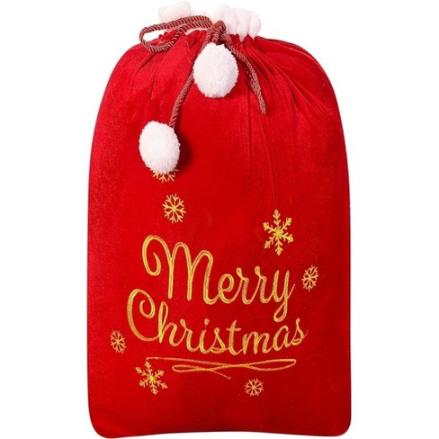 Joyfy 1pc Large Christmas Red Santa Sack Bag Present Backpack Reusable ...