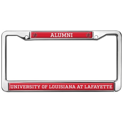University of Louisiana at Lafayette Alumni Full Size Standard License Plate Metal Frame