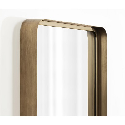Armenta 30" x 20" Gold Rectangular Wall Mirror