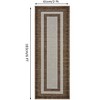 Area Rugs Bordered Modern Washable Rug Non-Slip Low Pile Rubber Backing Indoor Area Rug - 3 of 4