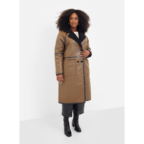 Fleece lined deals coat womens