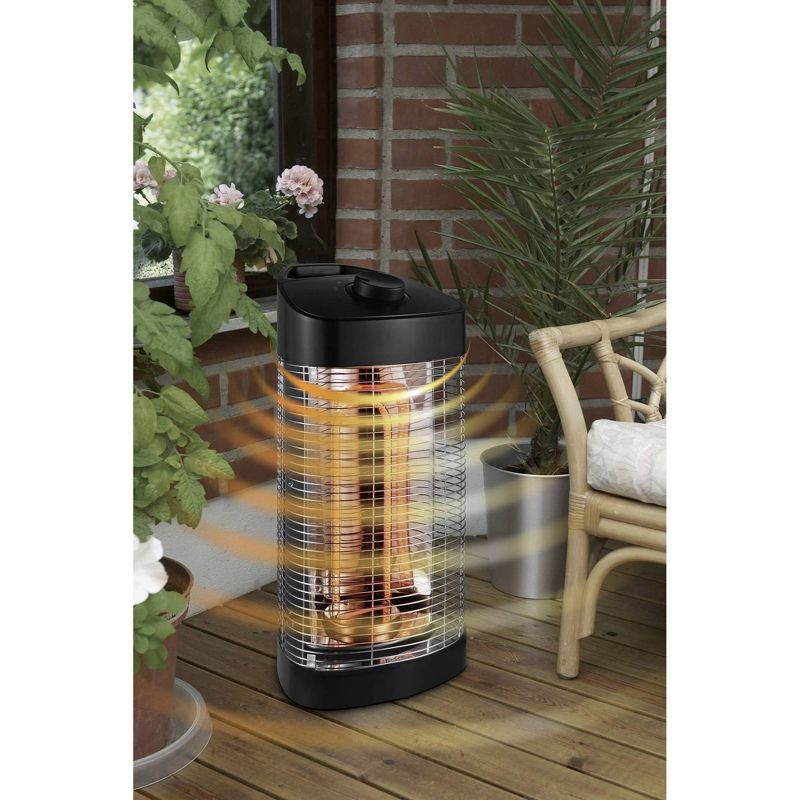 Oscillating Portable Infrared Electric Outdoor Heater - Black - EnerG+, 6 of 8