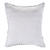 18" X 18" Blue White And Gray 100% Cotton Chevron Zippered Pillow - 4 of 4