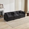 Modern Sectional Sofa Upholstered Cloud Sofa with Comfy Double Layer Upholstered Seat Cushion, Green/Black/Blue/Beige - ModernLuxe - 2 of 4