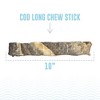 Icelandic+ Cod Skin 10" Long Dog Chew Sticks Treat, 2 Pack Bag - 4 of 4