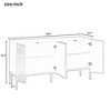 NicBex Elegant Buffet Cabinet with Arched Groove Design in a Stylish Four-Door Layout Kitchen Sideboard with Curved Bottom Doors - 3 of 4
