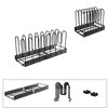 GeekDigg Pot Organizer Rack for Cabinet With Adjustable and Expandable Lid Holders, Black - 3 of 4