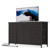 GustoWave TV Console Table for TV up to 55", Modern TV Stand with 10 Drawer & Sockets for Living Room - 2 of 4