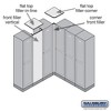 Salsbury Industries Front Filler - Vertical - 15 Inches Wide for Solid Oak Executive Wood Locker - Medium - image 2 of 3