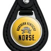 Northern Kentucky University Norse Black Leather Keychain - 3 of 4