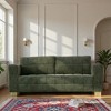 3-Seater Chenille Sofa with Tufted Seat & Custom Stainless-Steel Legs - 2 of 4