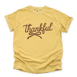 Thankful Coquette Distressed - Womens Garment Dyed Tee - 1 of 3
