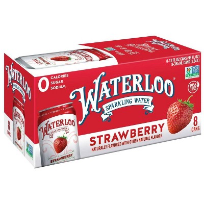 Waterloo Strawberry Sparkling Water - 8pk/12 fl oz Cans