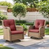 Gymojoy 4 Pieces Outdoor Rocking Chair Rattan Rocker Chairs with Cushion - 3 of 4
