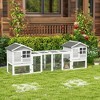 102" 2 in 1 Wooden Rabbit Hutch, Double Main House Pet Playpen, Large Bunny House Enclosure for Indoor/Outdoor with 2 Run Boxes - 2 of 4