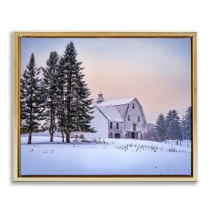 Stupell Industries Winter Farmhouse Snow Landscape, 21" x 17" - 1 of 4