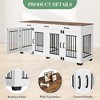 Dog Crate Furniture, Double Dog Crate 71-Inch - 3 Drawers Removable Divider Heavy-Duty MDF Steel Frame for 2 Large Dogs Indoor - 4 of 4