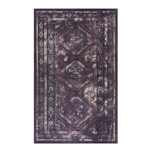 ChicFurnit Rug Indoor Machine Washable Non Slip Stain Resistant Runner for High Traffic Spaces, Black, 18.5"*12.2"*8.3" - 1 of 4