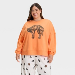 Women's Halloween Fleece Pajama Sweatshirt - Hyde and EEK! Boutique™ - 1 of 3