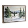 Stupell Industries Winter Forest Frosty Hills Floating Frame Canvas Art - 2 of 4