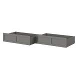 Set of 2 Queen/King/Twin XL Drawers Gray - AFI
