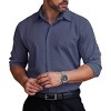 COOFANDY Men's Formal Dress Shirt Hidden Button Front Wrinkle Free Shirt Regular Fit Stretch Business Casual Shirts - 2 of 4