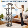 74" Tall Cat Tree,Large Cat Tree for Big Cats,Cat Tower with Scratching Posts - 4 of 4