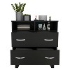 NicBex Modern Dressers with Metal Pulls,Minimalist Style,Wood Dresser for Bedroom,Study,Office,Living Room,Entryway,White/Black/Gray - 3 of 4