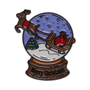 Unique Bargains Christmas Brooches Series Alloy Dripping Wax Red 1.02"x1.14" 1 Pc - 1 of 4