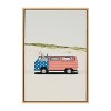 Kate & Laurel All Things Decor 23"x33" USA Retro Beach Van Framed Canvas by July Art Prints Natural - 2 of 4