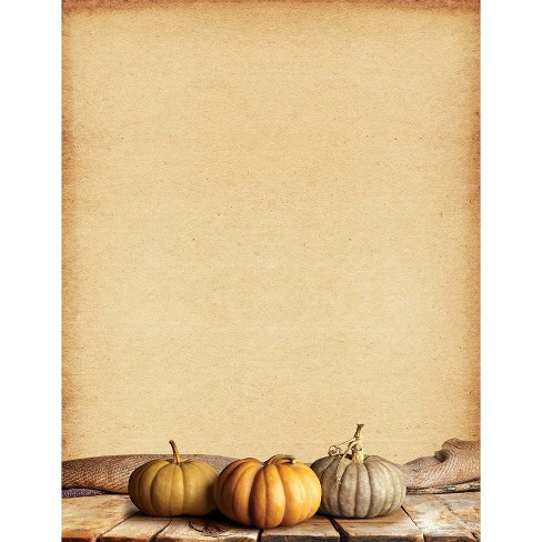25ct Fall Pumpkins Letterhead : Target