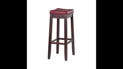 Mona Cushion Saddle Seat 24.84 Counter Height Barstool Hardwood/toasted  Walnut - Winsome : Target