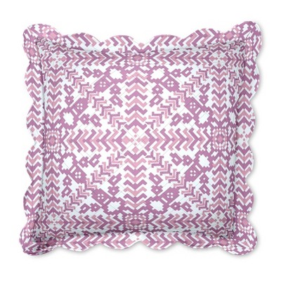 BrylaneHome Florence Euro Sham - Euro, Mauve Orchid Tile