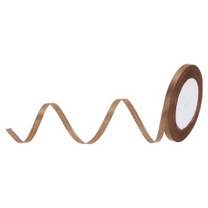 Unique Bargains Double Face Wide Satin Ribbon with Gold Edges for Wedding Bouquet - 1 of 4