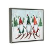 Stupell Industries Gnome Trio Skiing Black Floater Framed Canvas Wall Art - 3 of 4