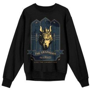 Hogwarts Legacy Graphorn Live The Unwritten Crew Neck Long Sleeve Men's Black Sweatshirt - 1 of 3
