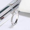 Solitaire Wedding Engagement Ring for Women Sterling Silver Cz Ginger Lyne Collection - 2 of 4