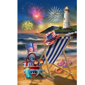 Briarwood Lane House Flag 40x28 For Outdoor Oceanside Fireworks House Flag - 1 of 4