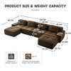 PexFix Modern U-Shaped Modular Sectional Sofa for Living Room Corduroy Fabric 4-Seater Couch with Deep Seat & 2-Movable Ottoman Anti-slip - 4 of 4