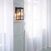 Globe Electric Smith 1-Light 14" Metal Outdoor Wall Sconce with Seeded Glass Shade Matte Black - 4 of 4