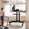 Universal TV Stand for 32-80 Inch TVs, Height Adjustable TV Mount with Tilt, Fits Max VESA 600x400mm, Holds up to 99 lbs, No Drilling Required - 3 of 4
